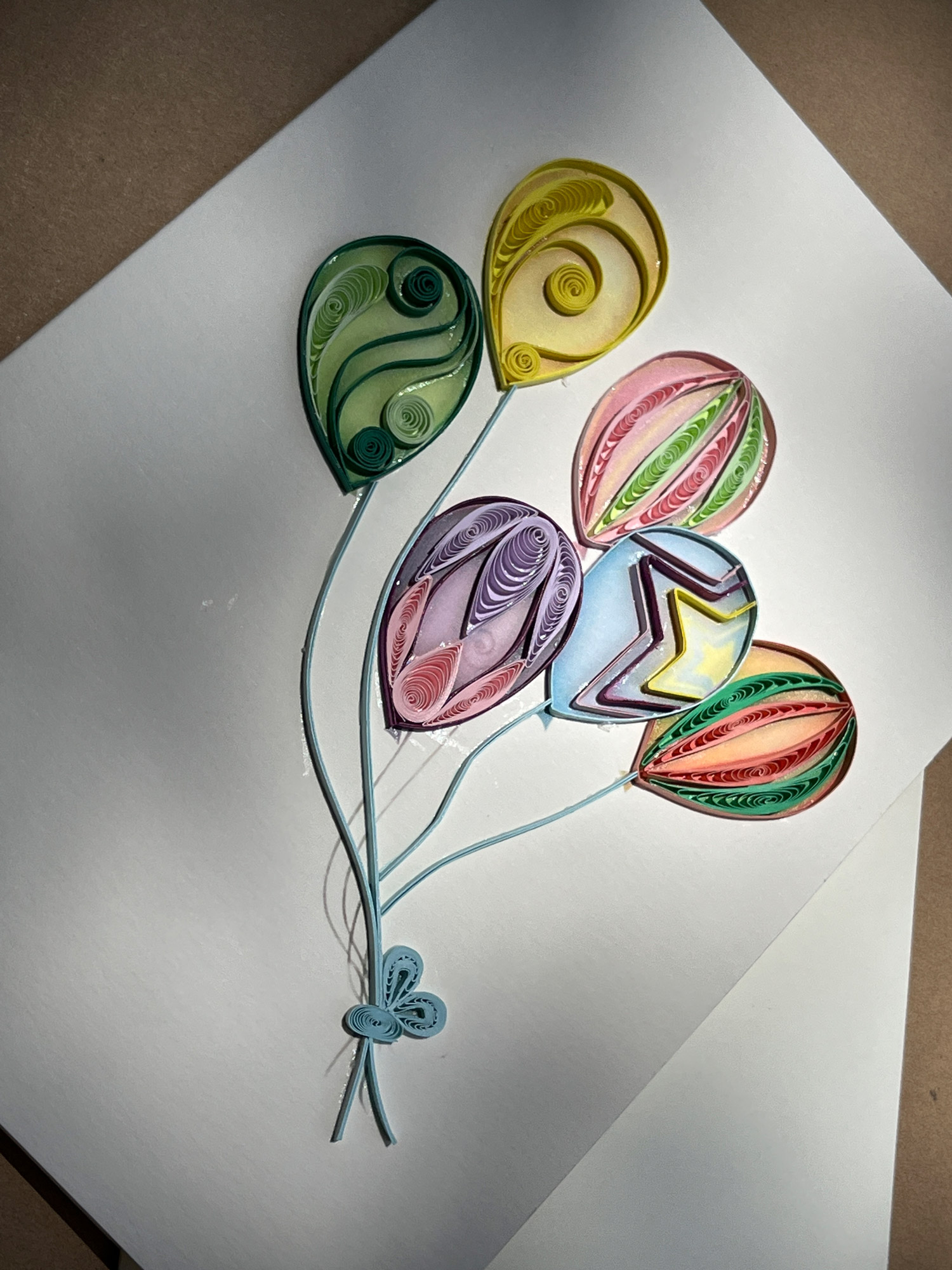 Grußkarte 'Ballons', B 12,7 cm, H 17,8 cm günstig bestellen