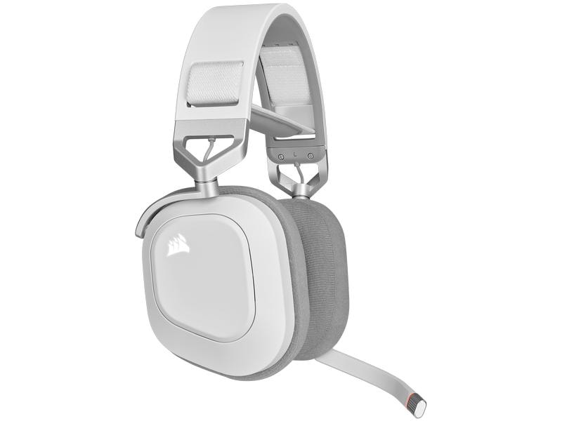 Corsair Headset HS80 RGB iCUE Weiss Kabelloses Surround-Sound Gaming-Headset