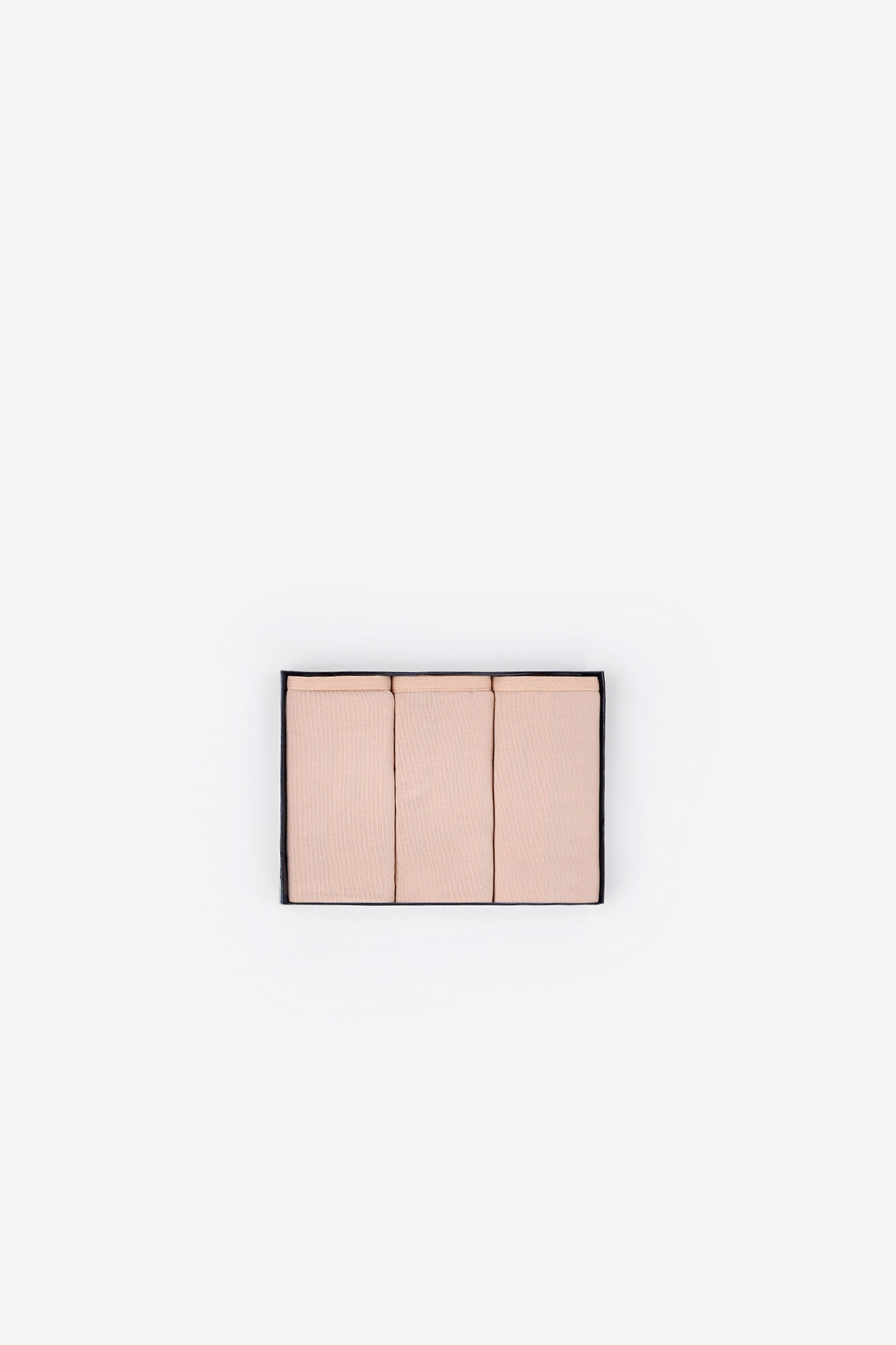 Conjunto de 3 calcinhas tipo culote em microfibra - cor nude