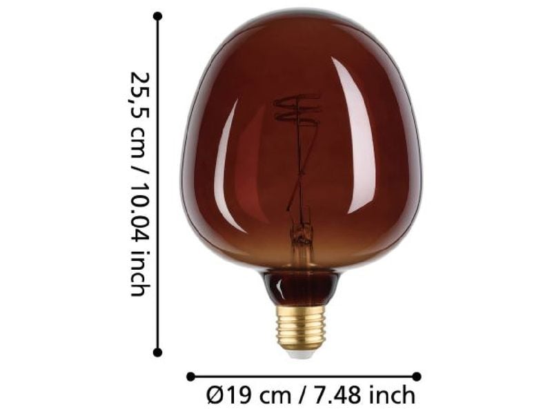 EGLO Leuchten Lampe 4 W E27 Warmweiss Übergrosses LED-Deko Leuchtmittel