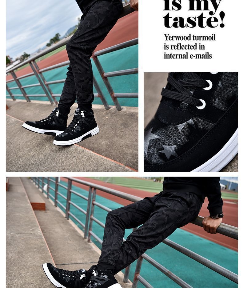Tanzanite - Hoge sneakers met sterrenprint