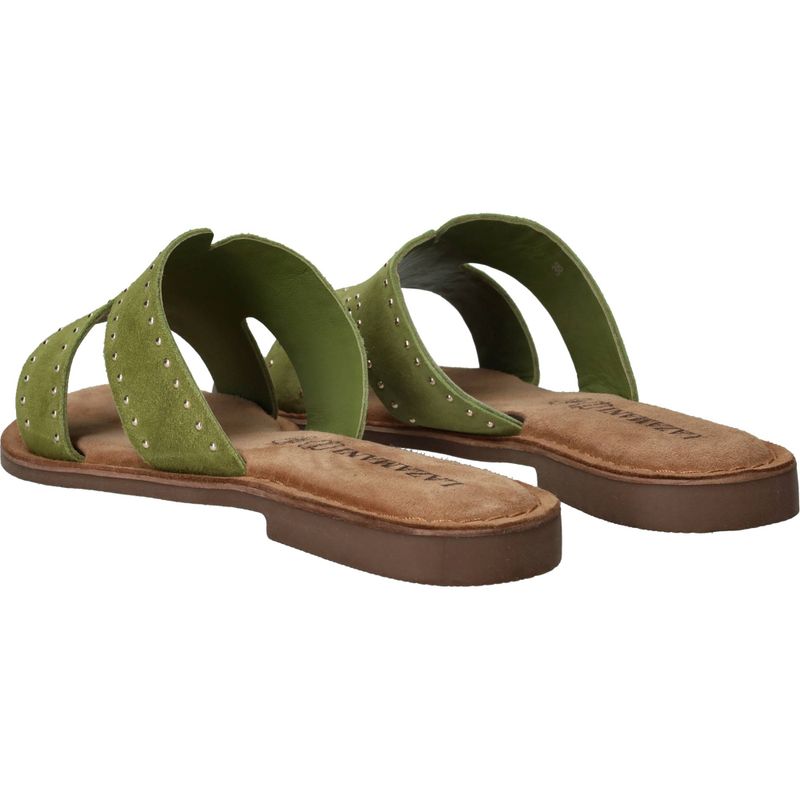 Lazamani Lina Small Studs Slippers Groen Dames