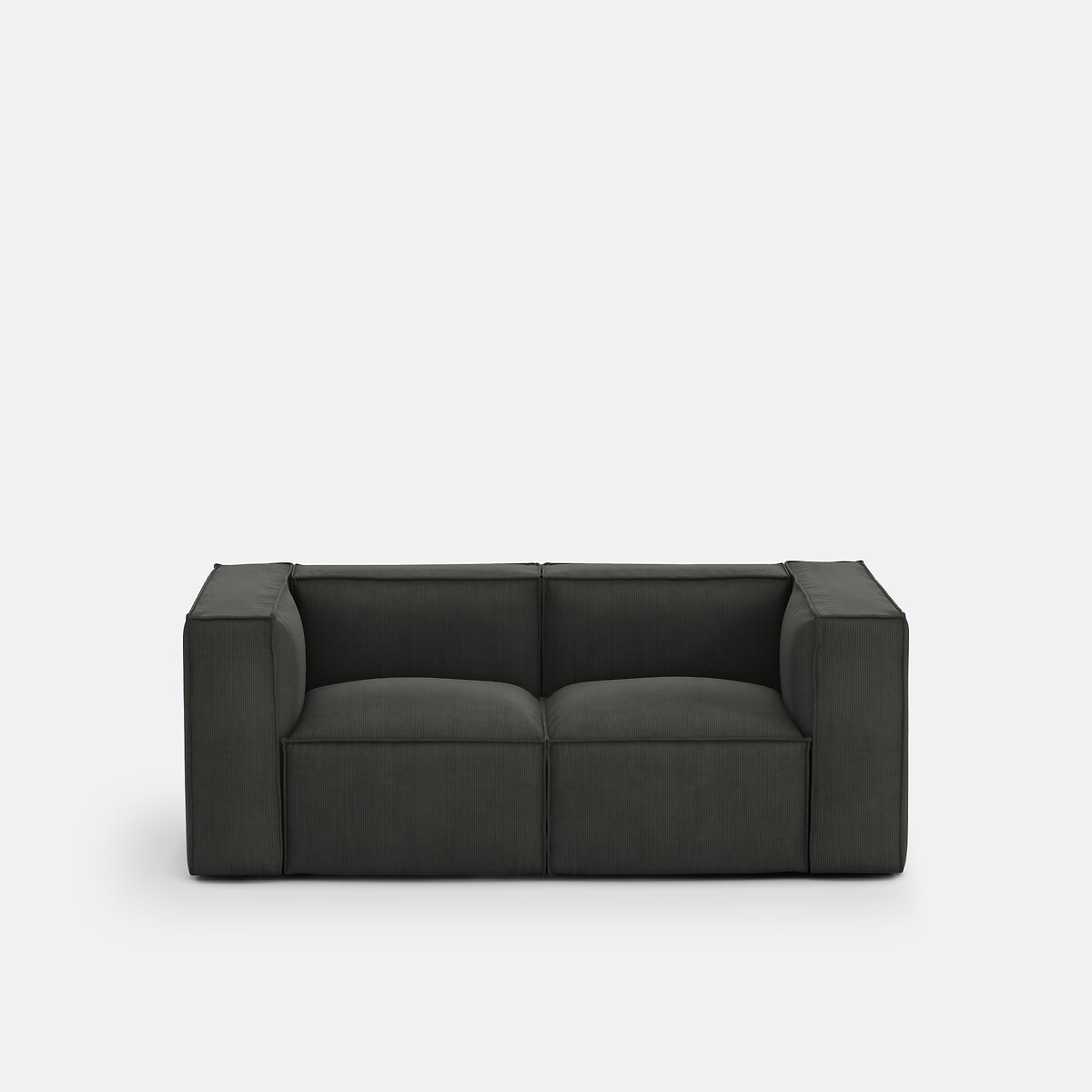 LA REDOUTE INTERIEURS<br>Sofá modular, 2 lugares, veludo cotelê, Seven