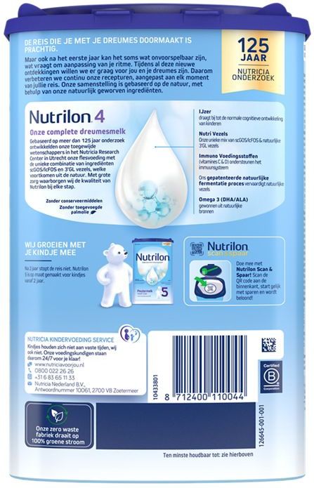 Nutrilon 4 Dreumesmelk – Flesvoeding Vanaf 1 Jaar – 800g
