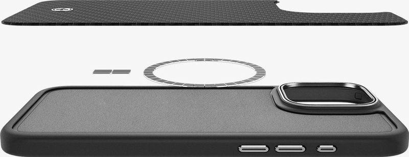 Spigen - Enzo Aramid - Hoesje - Zwart - Aramide - MagSafe