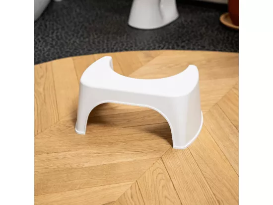 Tabouret physiologique de toilette WELLCARE en plastique blanc