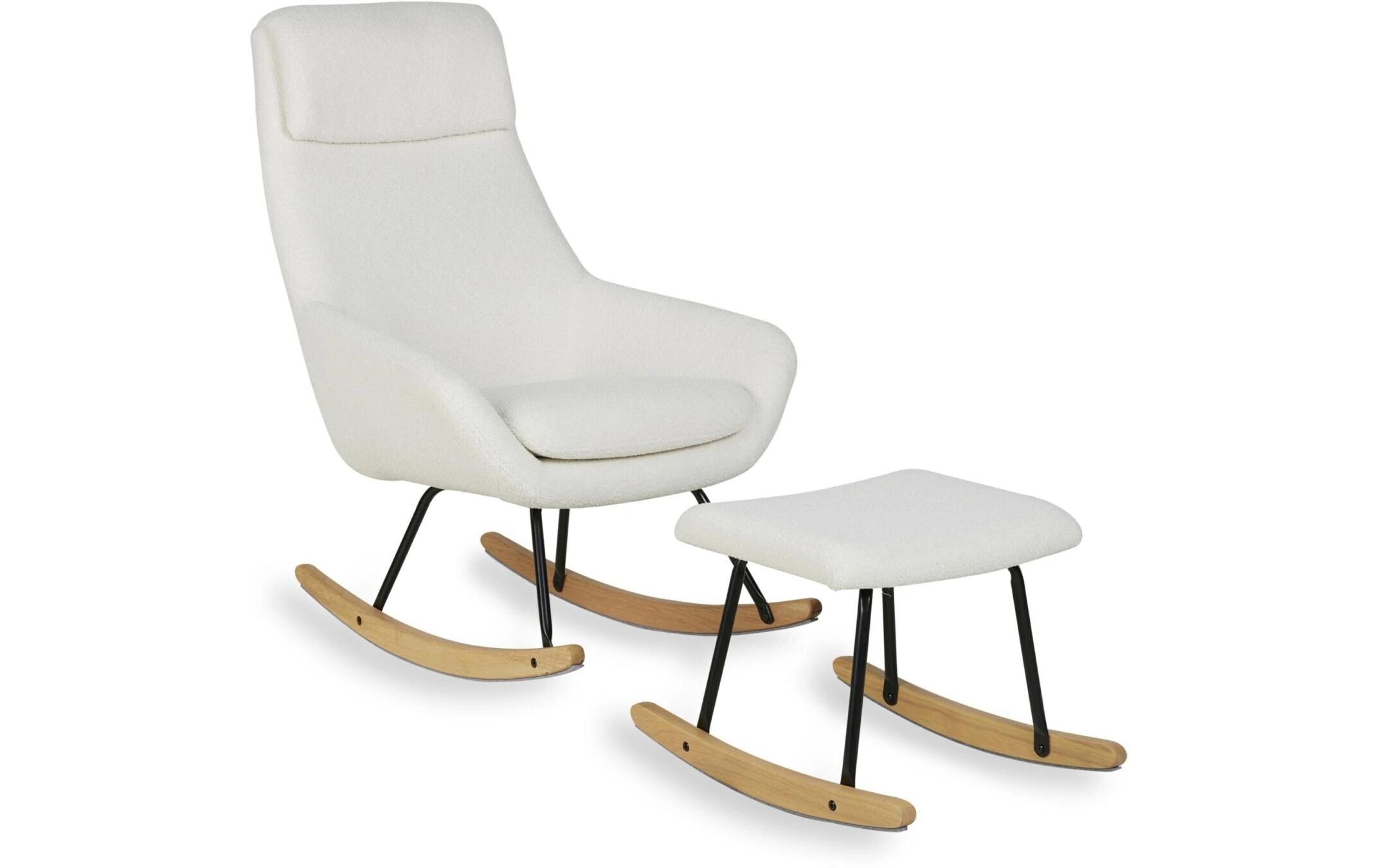 Schaukelstuhl Nordic Sheep Cream<br>Entspannt das Baby stillen und in Schlaf wiegen