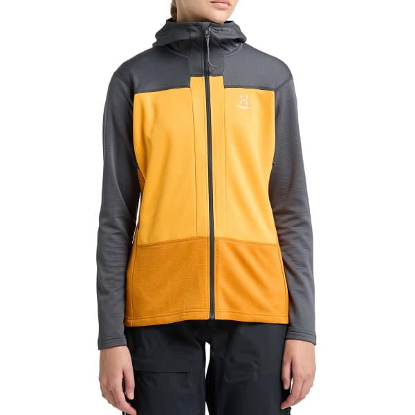 Veste polaire ski rando HAGLÖFS ROC FLASH MID HOOD W MAGNETITE/SUNNY YELLOW