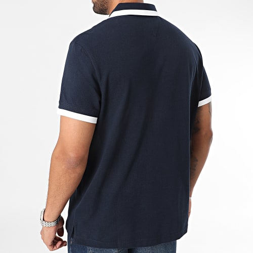 Polo Manches Courtes Solid Tipped 8313 Bleu Marine