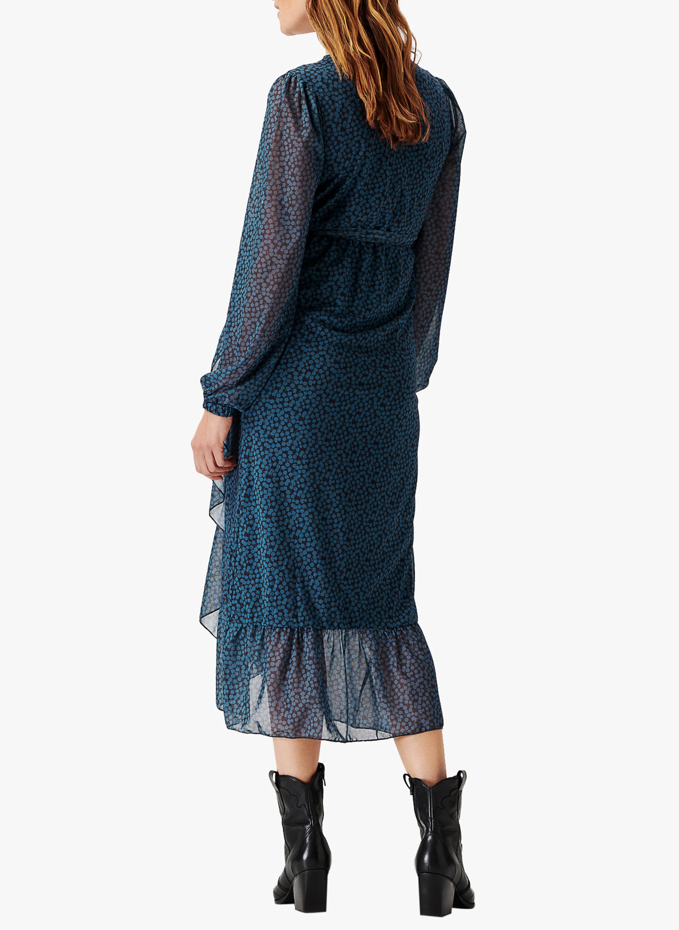 OLATHE - Robe de grossesse et d'allaitement à pois | Bleu