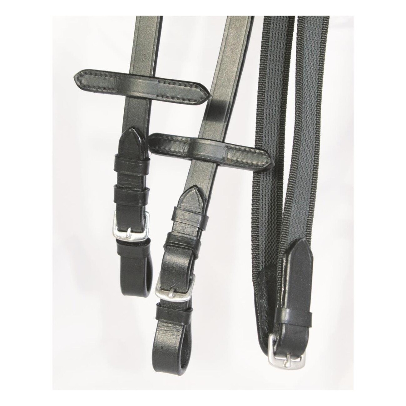 Hans Melzer Horse Equipment Hans Melzer Zügel feingummiert schwarz/silber VB/ COB (Vollblut)