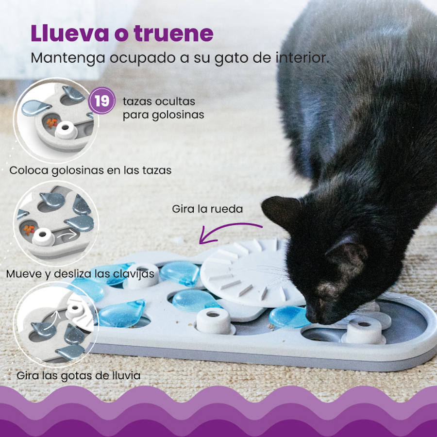 Brinquedo de Inteligência para Gatos Outward Hound Catstages Puzzle & Play para Dias Chuvosos