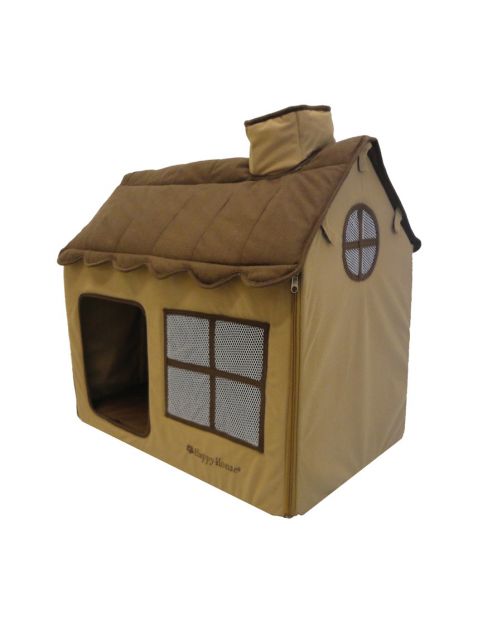 Happy-House Villa Hond\/Kat - Kattenbed - 62x42x59 cm Bruin Medium