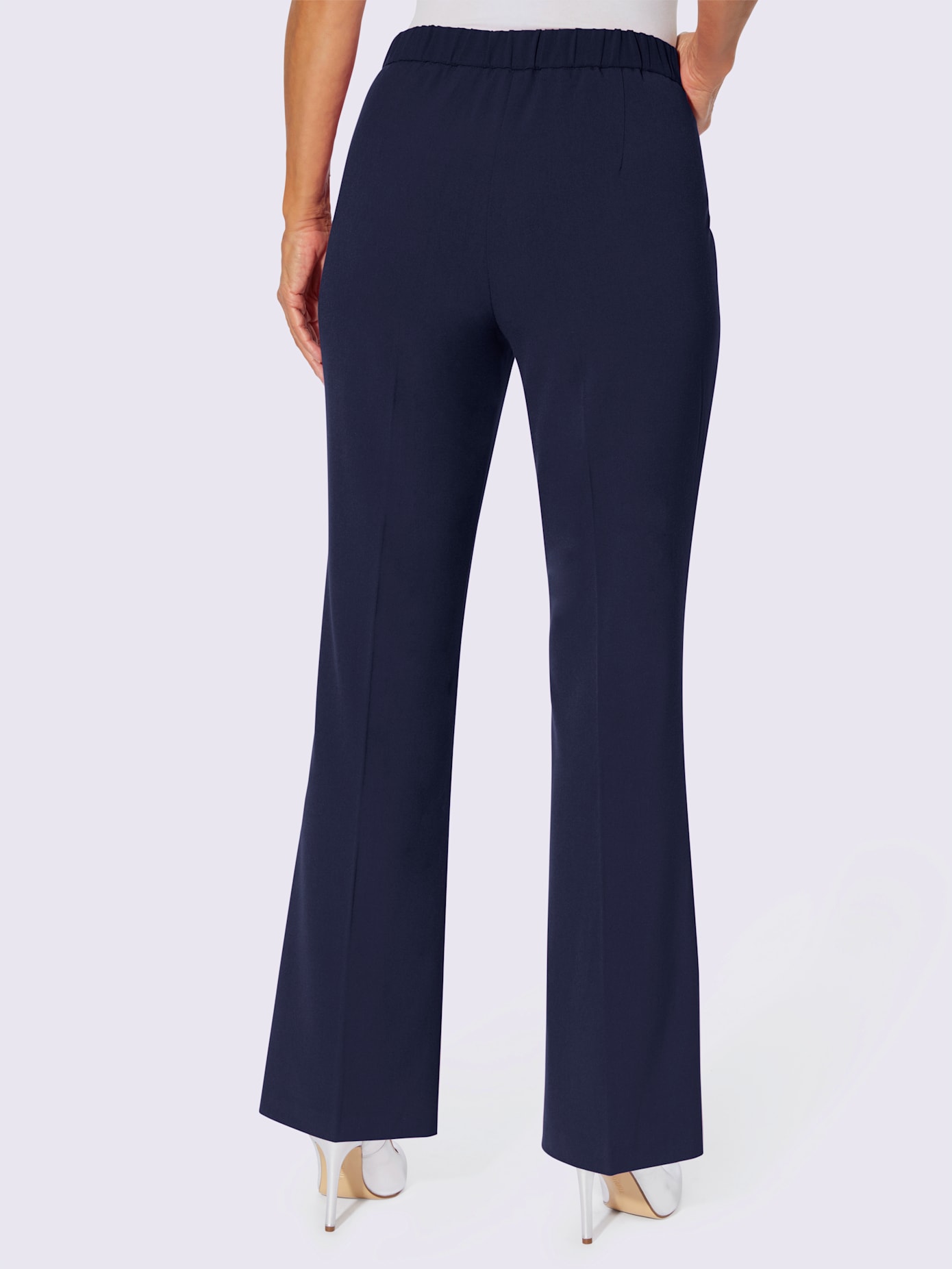 Pantalon mélange de matières facile d'entretien