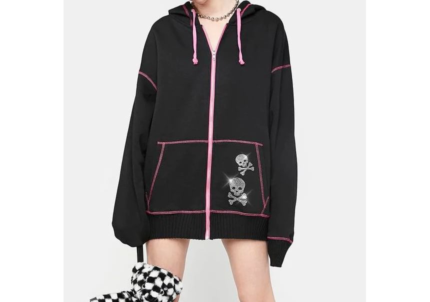 Bolgivy - Applicatie Hoodie met Rits