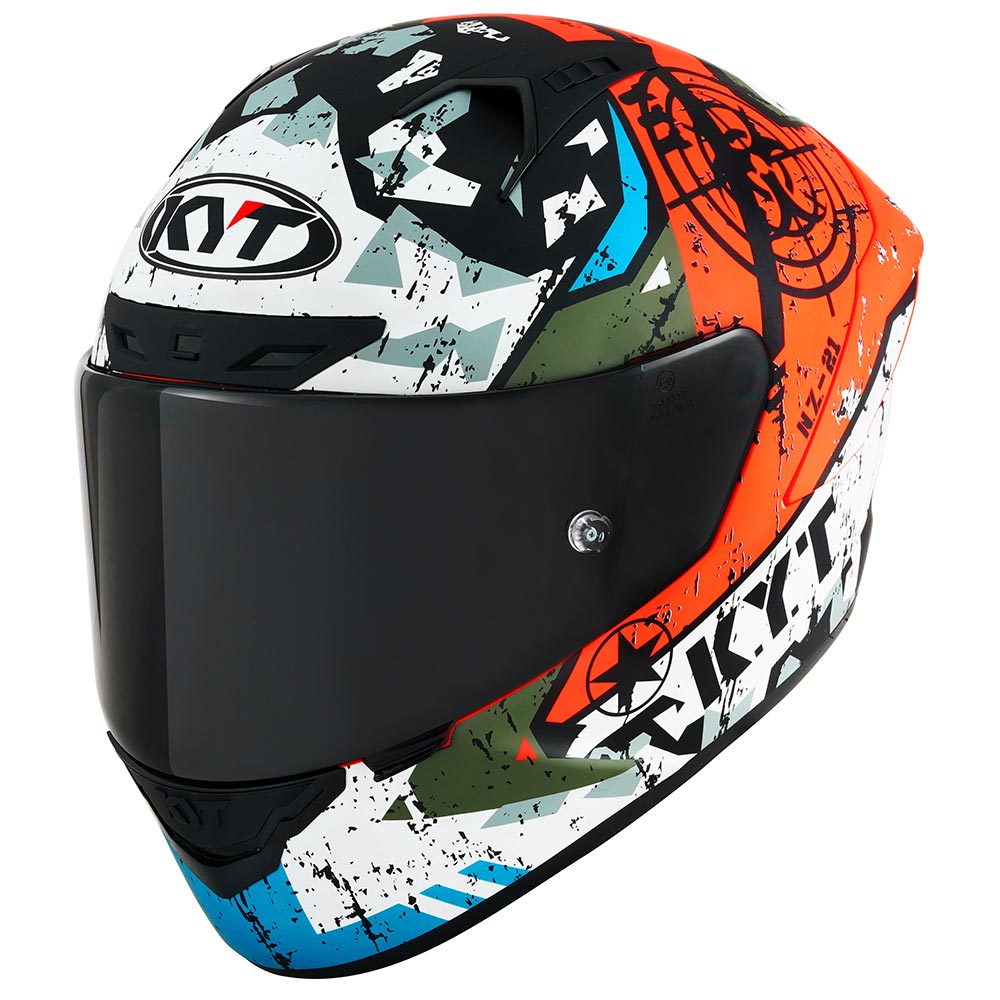 kyt - Casque NZ-Race Blazing Rouge / Blanc / Mat