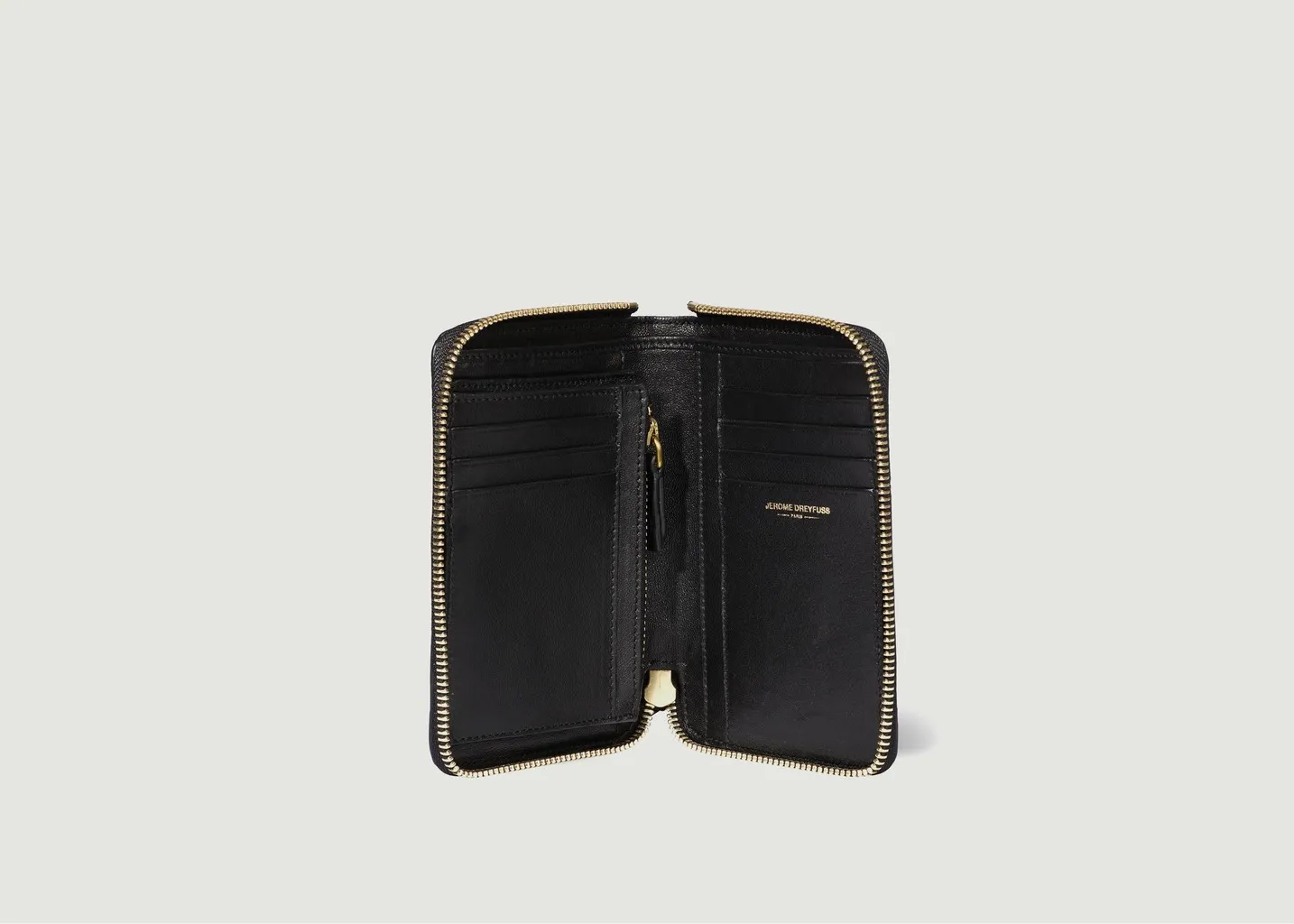 Portefeuille Julien croute velours léopard chamois Jérôme Dreyfuss