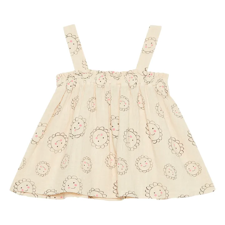 Weekend House Top Fleurs Coton Bio | Crème