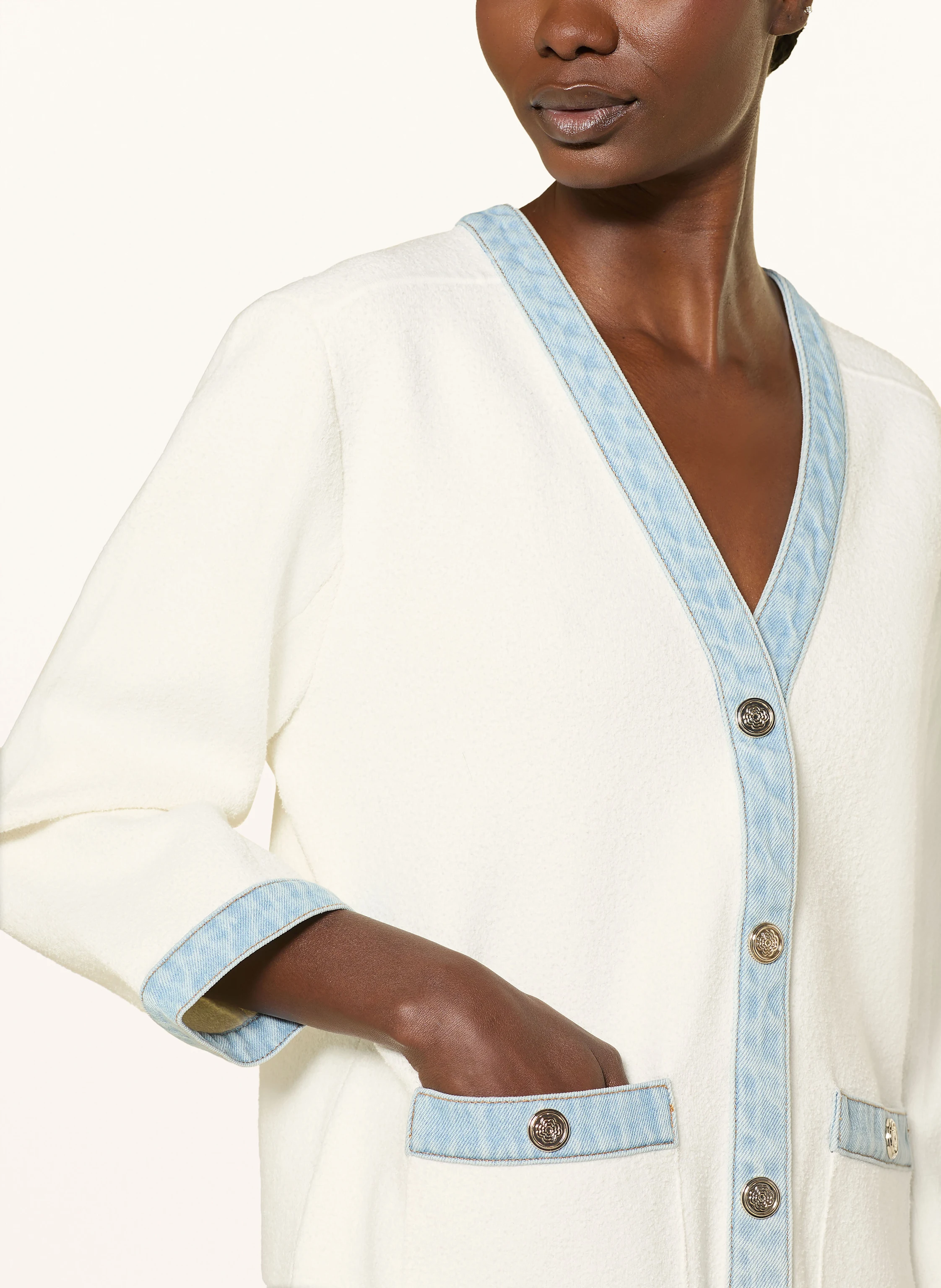 maje Jacke im Materialmix