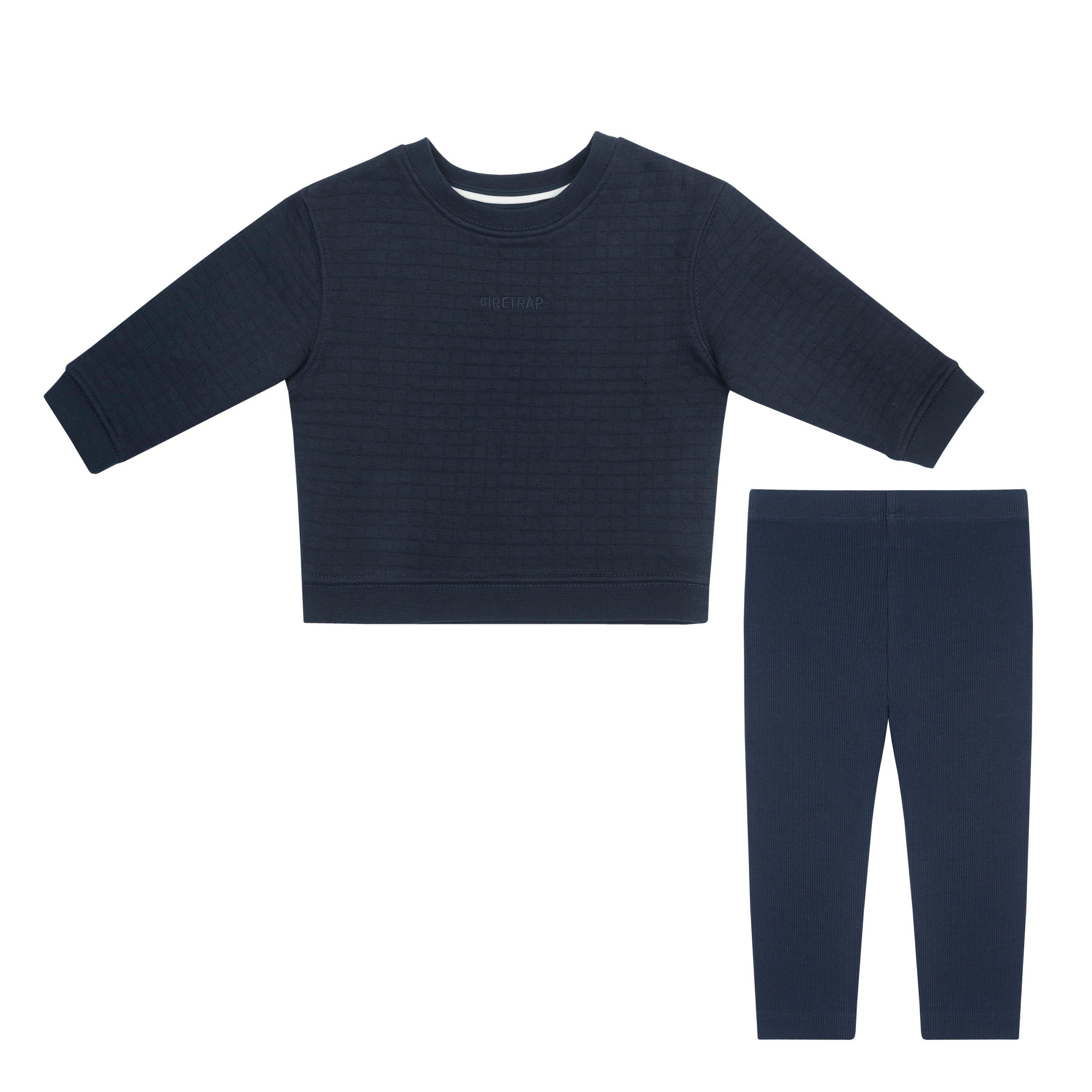 Firetrap Quilted Crew Tracksuit Babies