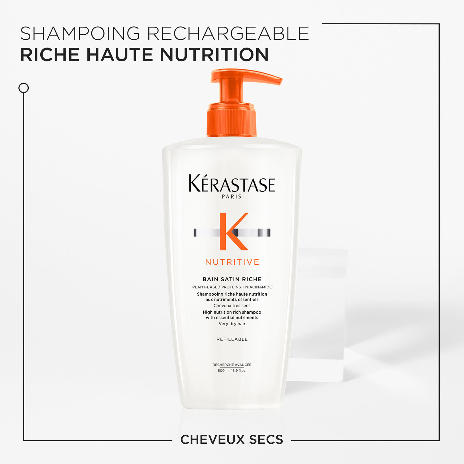 Bain satin riche Nutritive 500 ml rechargeable