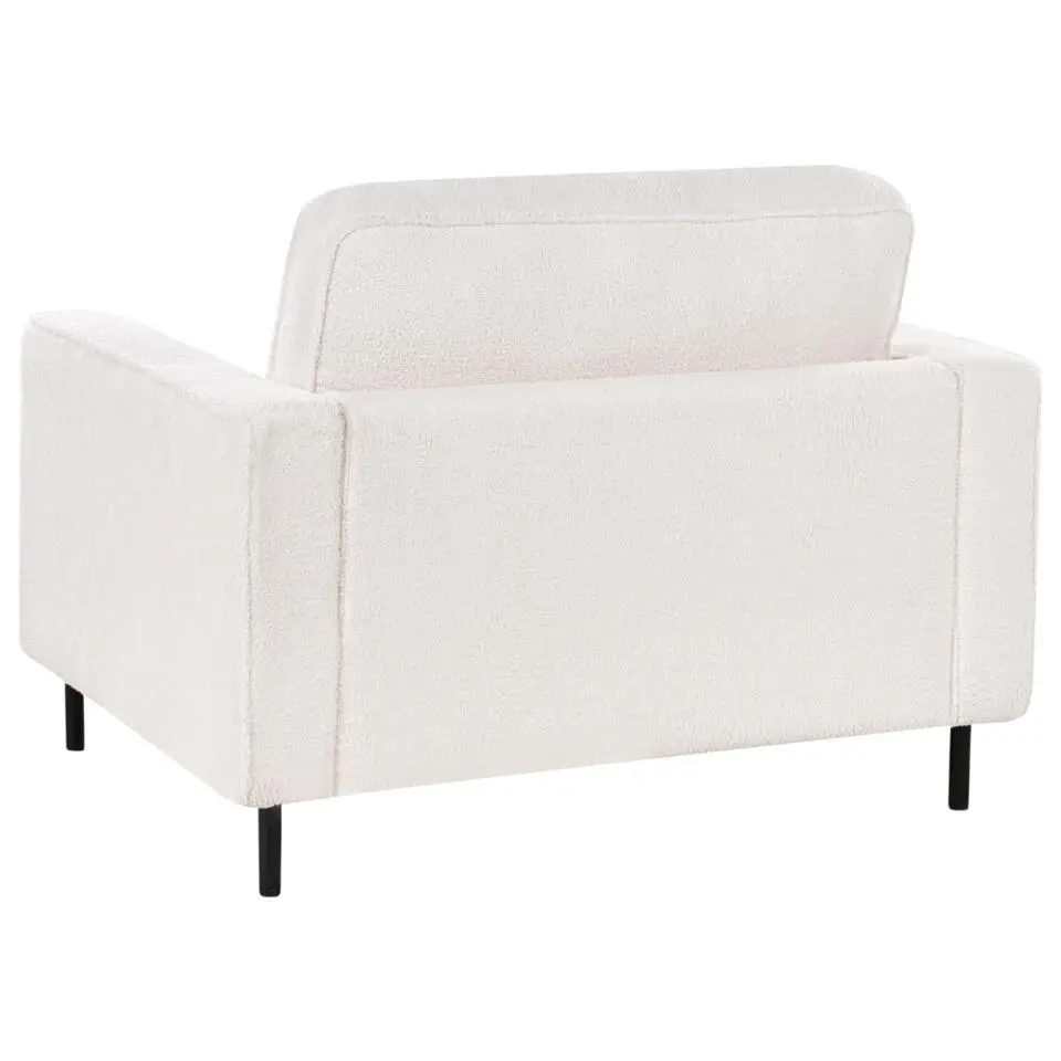 SAVALEN - Fauteuil - Wit - Bouclé