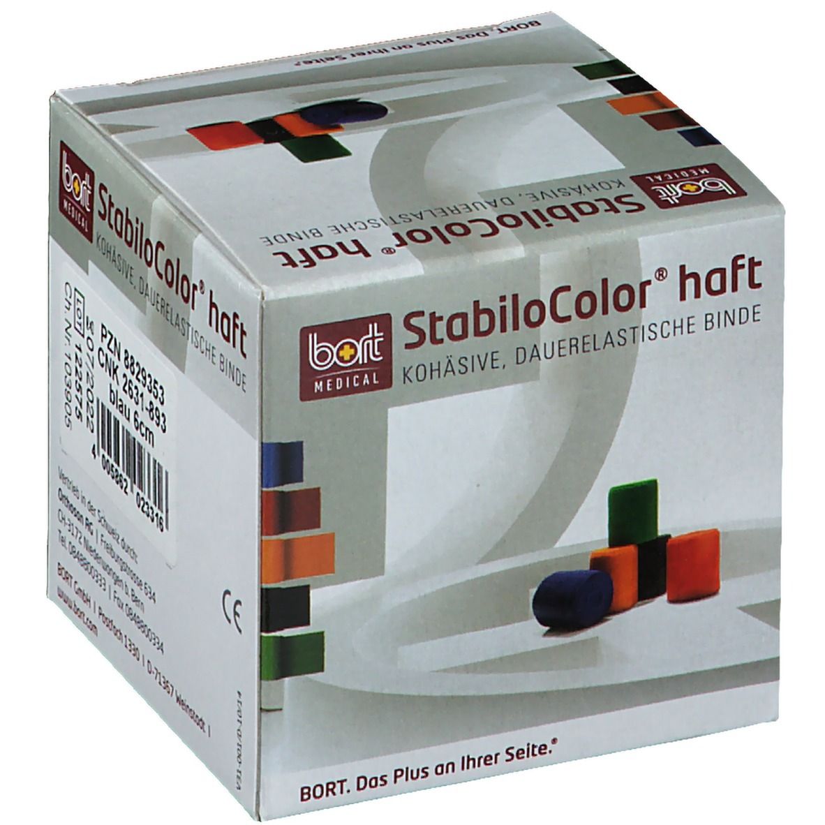 BORT StabiloColor® haft Binde 6 cm blau
