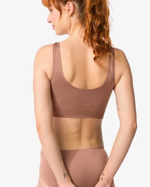 haut sans coutures non préformé marron moyen
