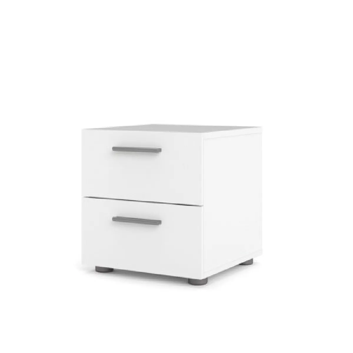 Alter Table de chevet blanche avec 2 tiroirs