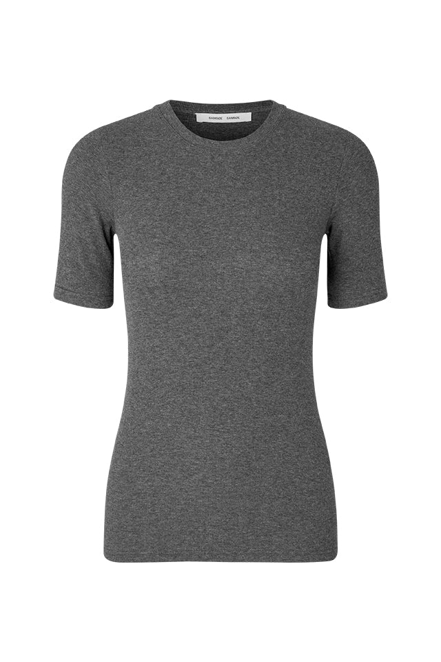 Samsøe Samsøe  Saalexo t-shirt 7542 - Dark Grey Mel.