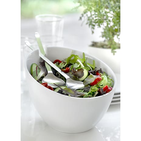Steel-function salatskål med bestik