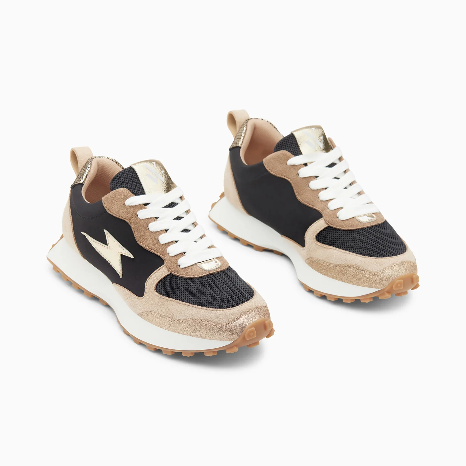 Sneakers-Baskets éclair Kezia noires à semelle running