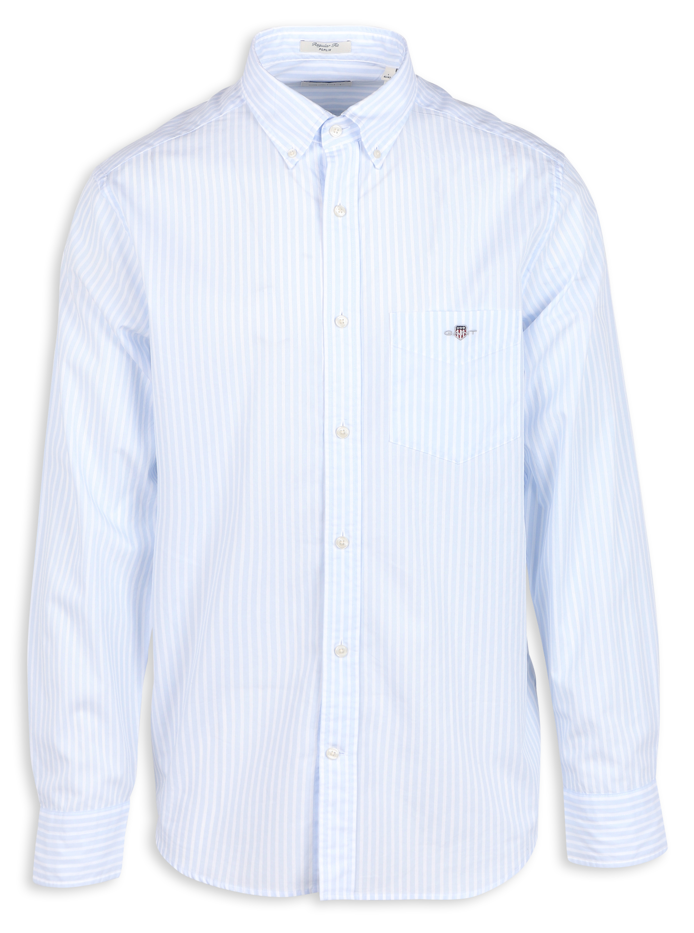 Chemise col classique en coton | Bleu