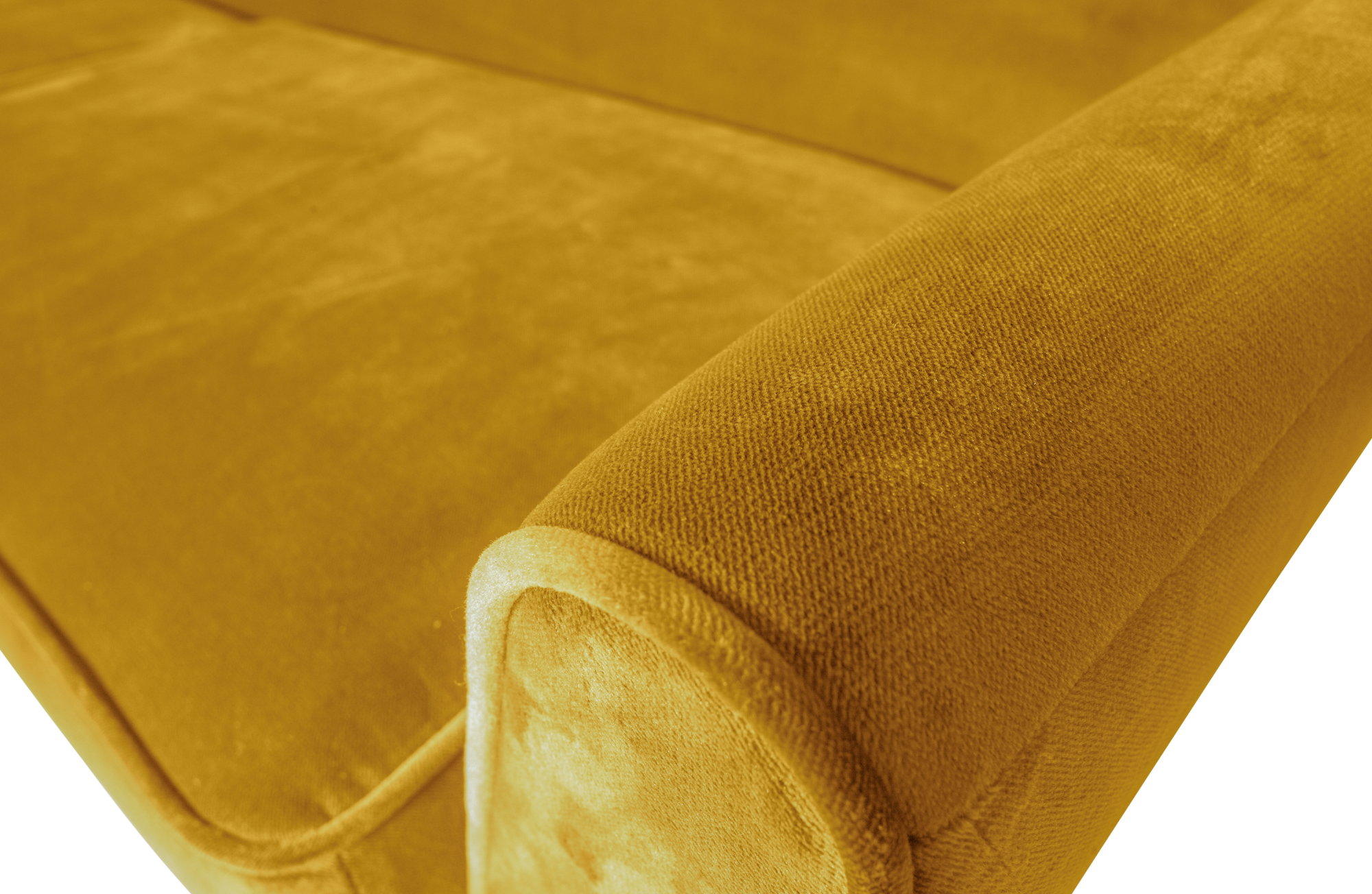 Sofa Rocco xl fluweel - Okergeel