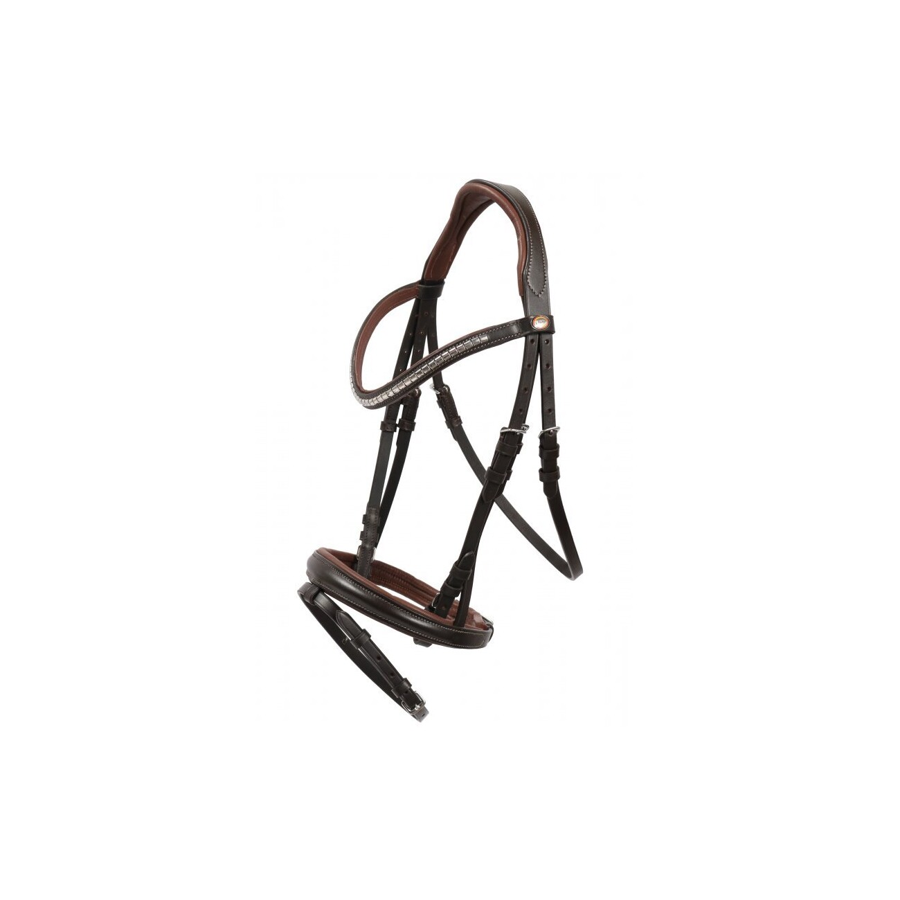 Hans Melzer Horse Equipment Hans Melzer Trense Kreuth braun/silber WB EXTRA (KB-Kaltblut)