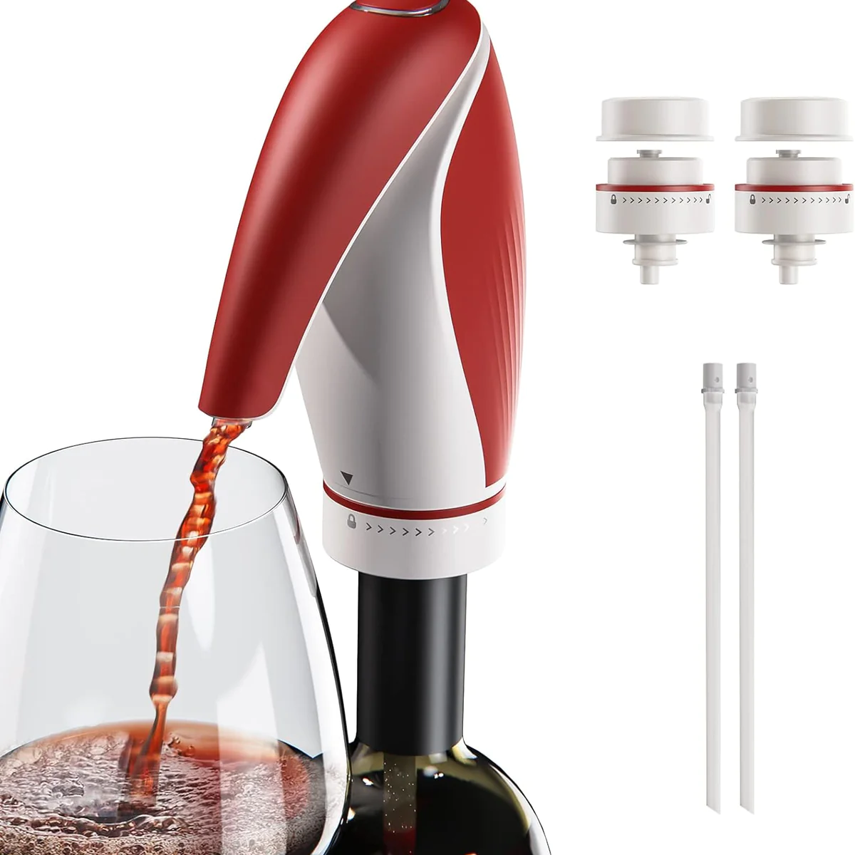 Aérateur distributeur à vin électrique portable 3 en 1 blanc rouge Ven