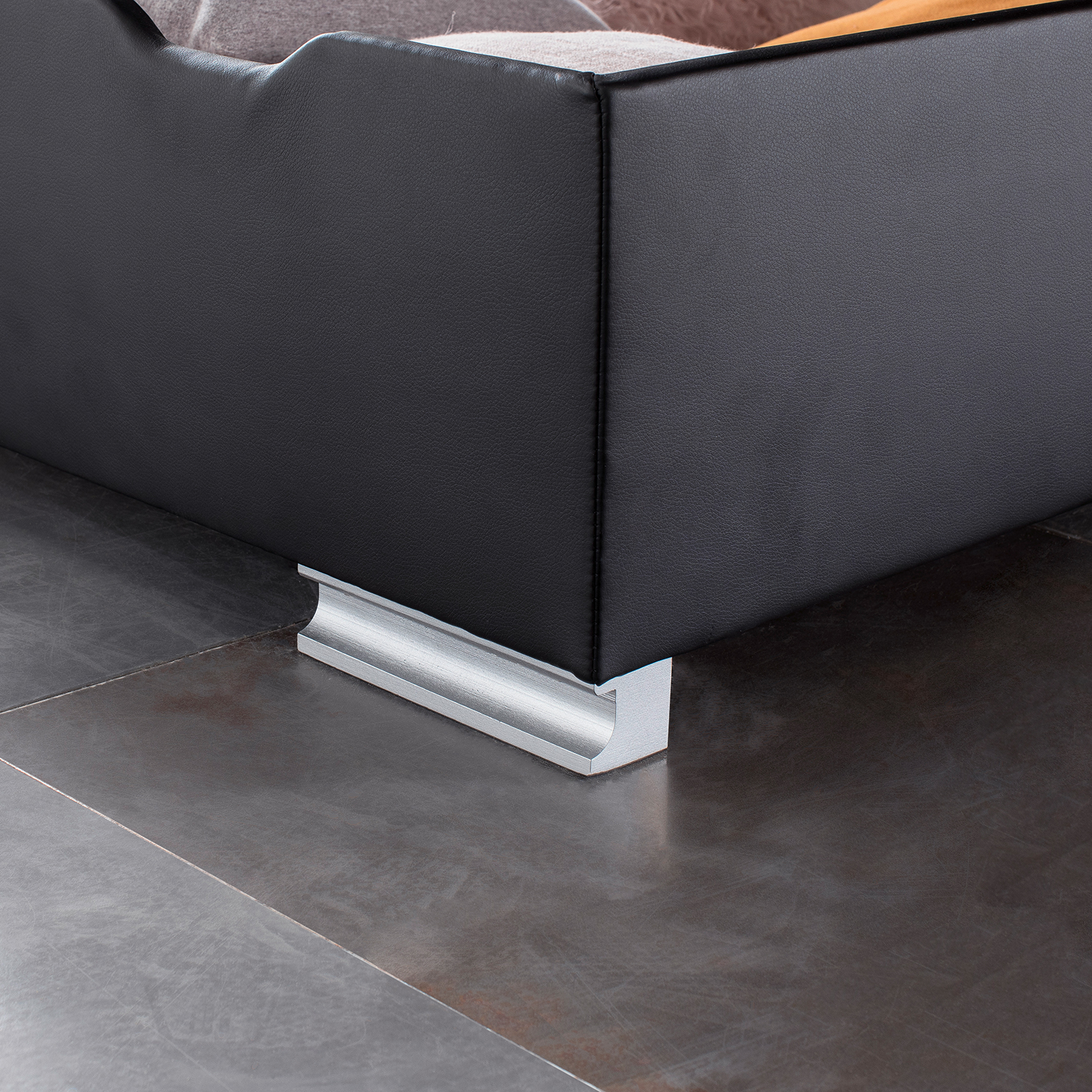 Boxspringbett - schwarz - H2 - Bettkasten - 140x200 cm