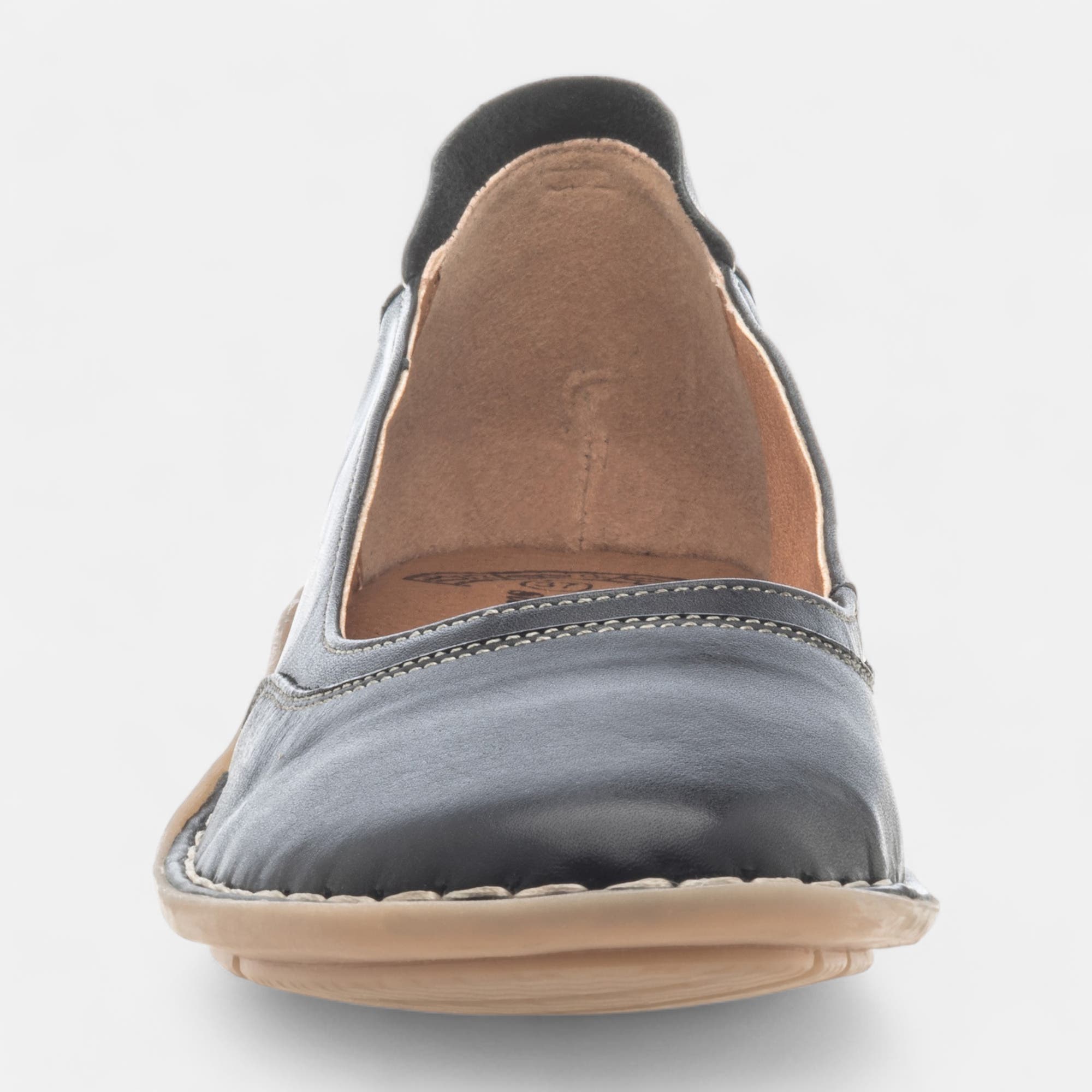 Ballerines Femme en cuir noir