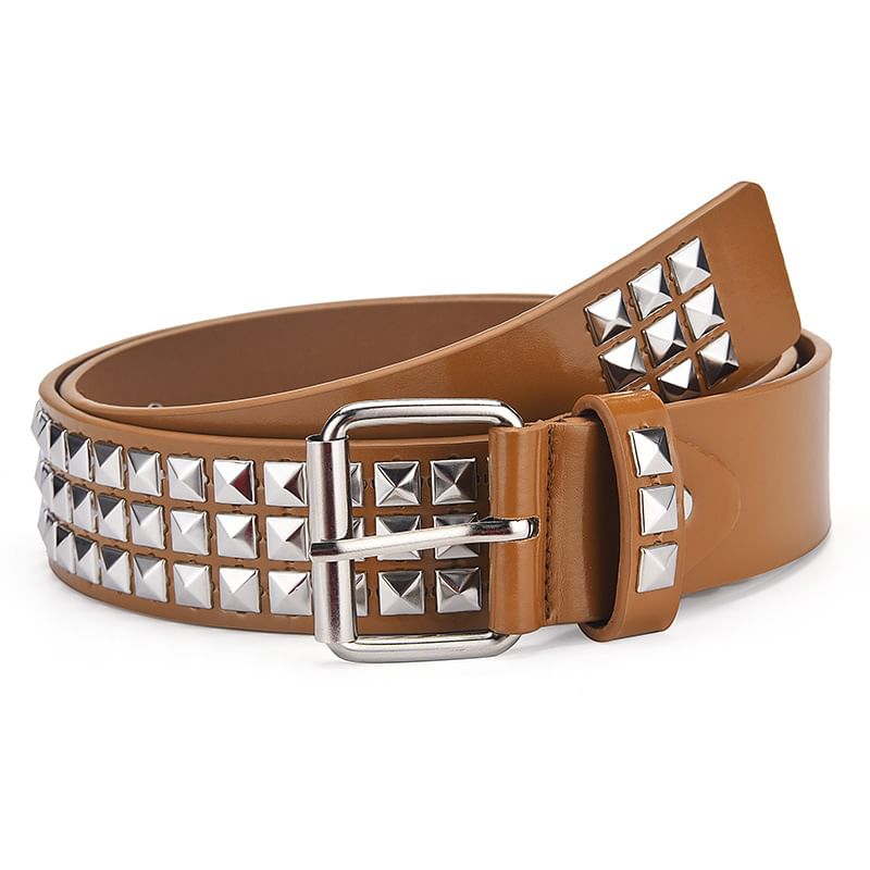 Luminarie - Riem van imitatieleer met studs