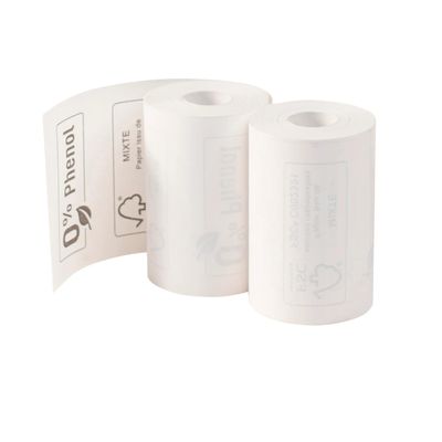 Exacompta - 120 Bobines Ticket Carte Bancaire 57x40mm - 18m - Thermique 55g/m² Sans Phénol et Sans Plastique - Blanc