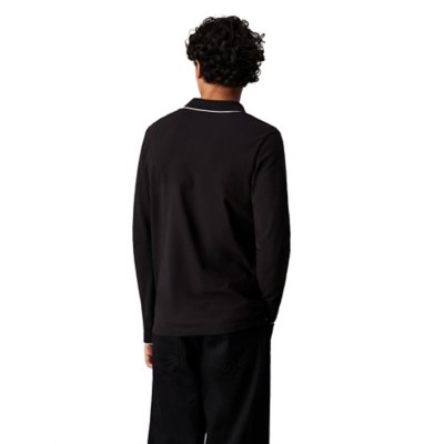 Polo à manches longues homme Stretch Pique Tipping CALVIN KLEIN