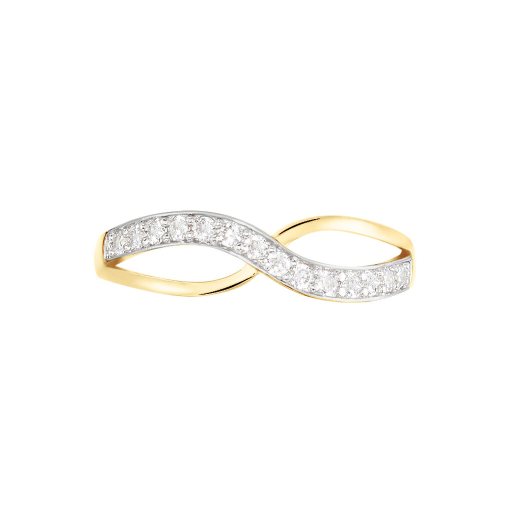 Bague Mounira Or Jaune Oxyde De Zirconium