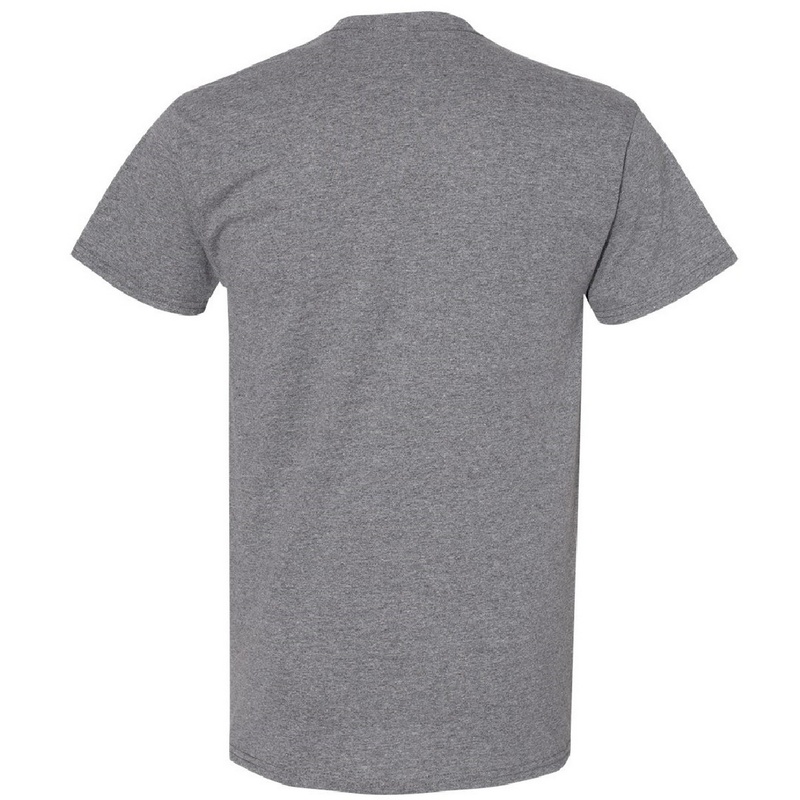 Camiseta básica de manga curta Gildan Heavy Cotton, 100% algodão grosso.