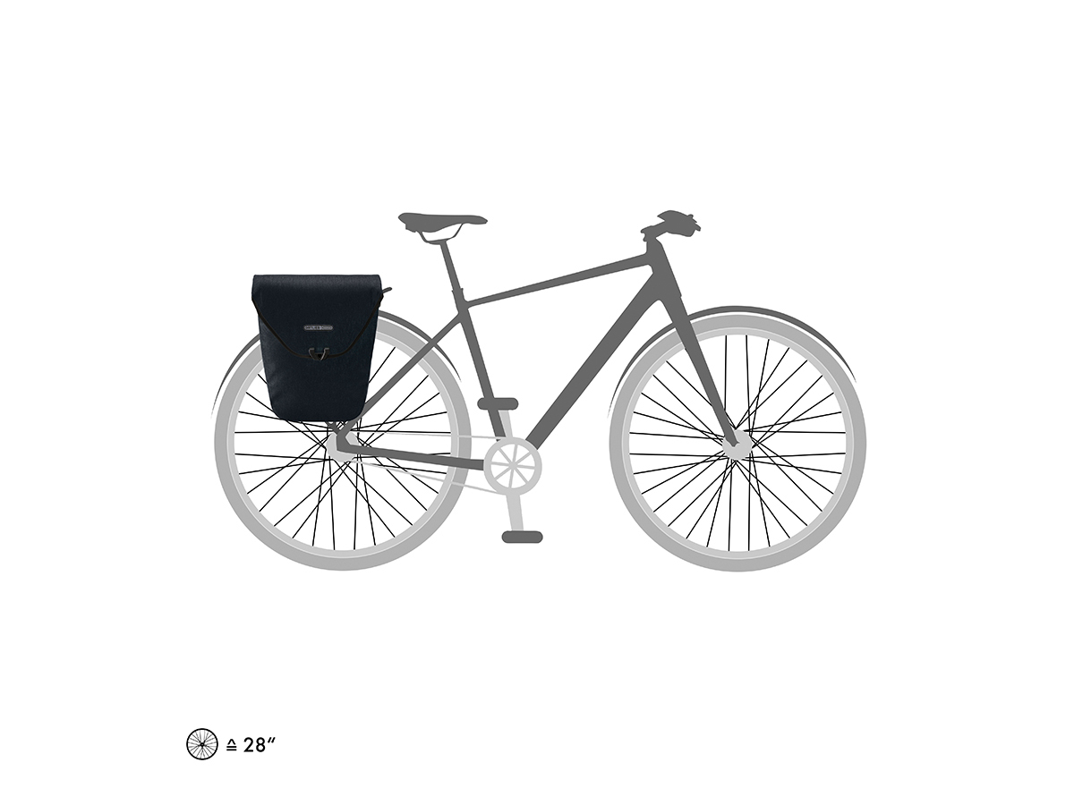 Ortlieb Velo-Shopper OL2.1 18 Liter enkele fietstas - Ebony