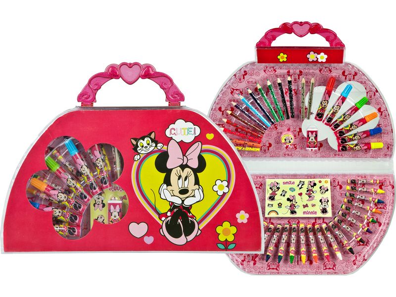 Undercover Malset Disney Minnie Mouse 51-teilig Praktischer Malkoffer