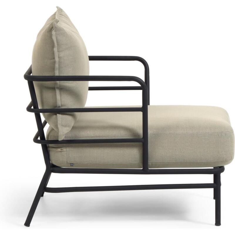 Fauteuil Mareluz en acier noir