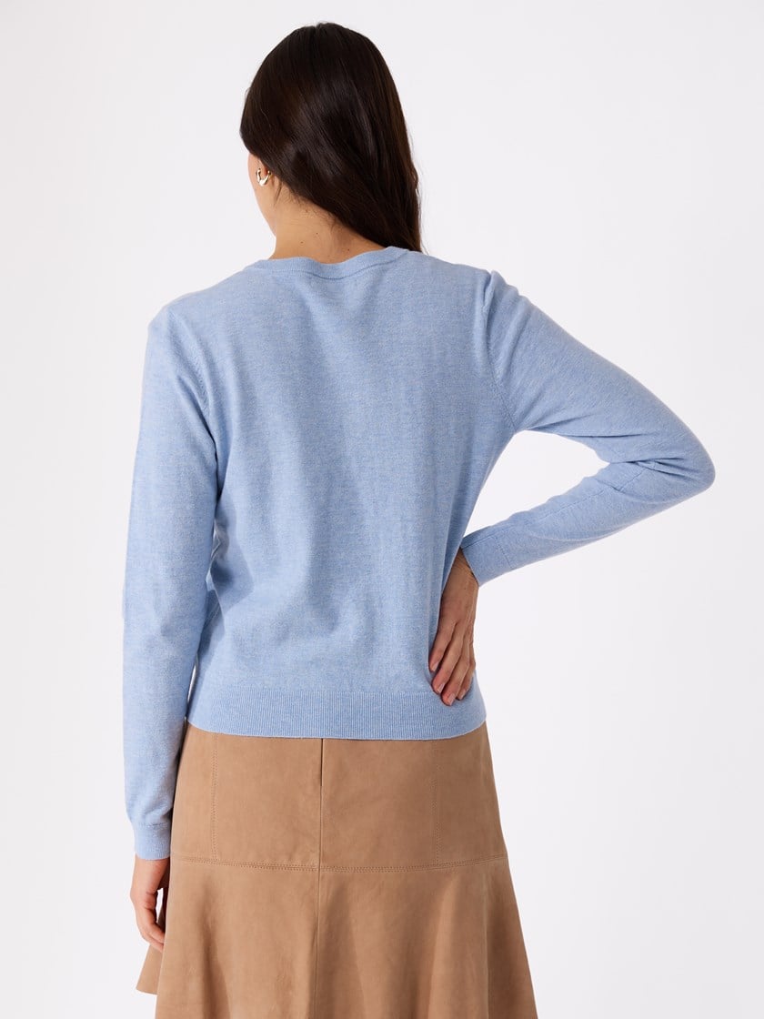 Olea cardigan i merinoblanding S48