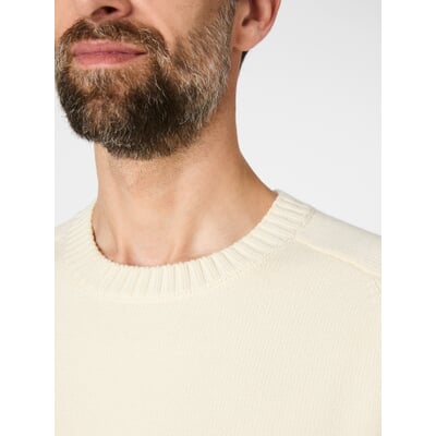 Herrenpullover Baumwolle, Offwhite