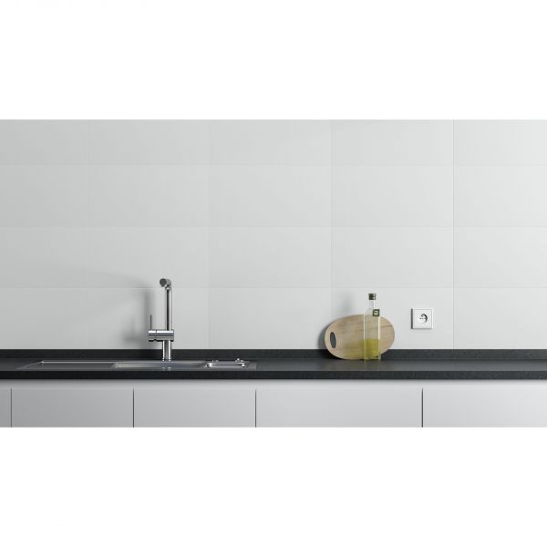 Artens Revestimento Cerâmico Tonic Branco 25x50cm