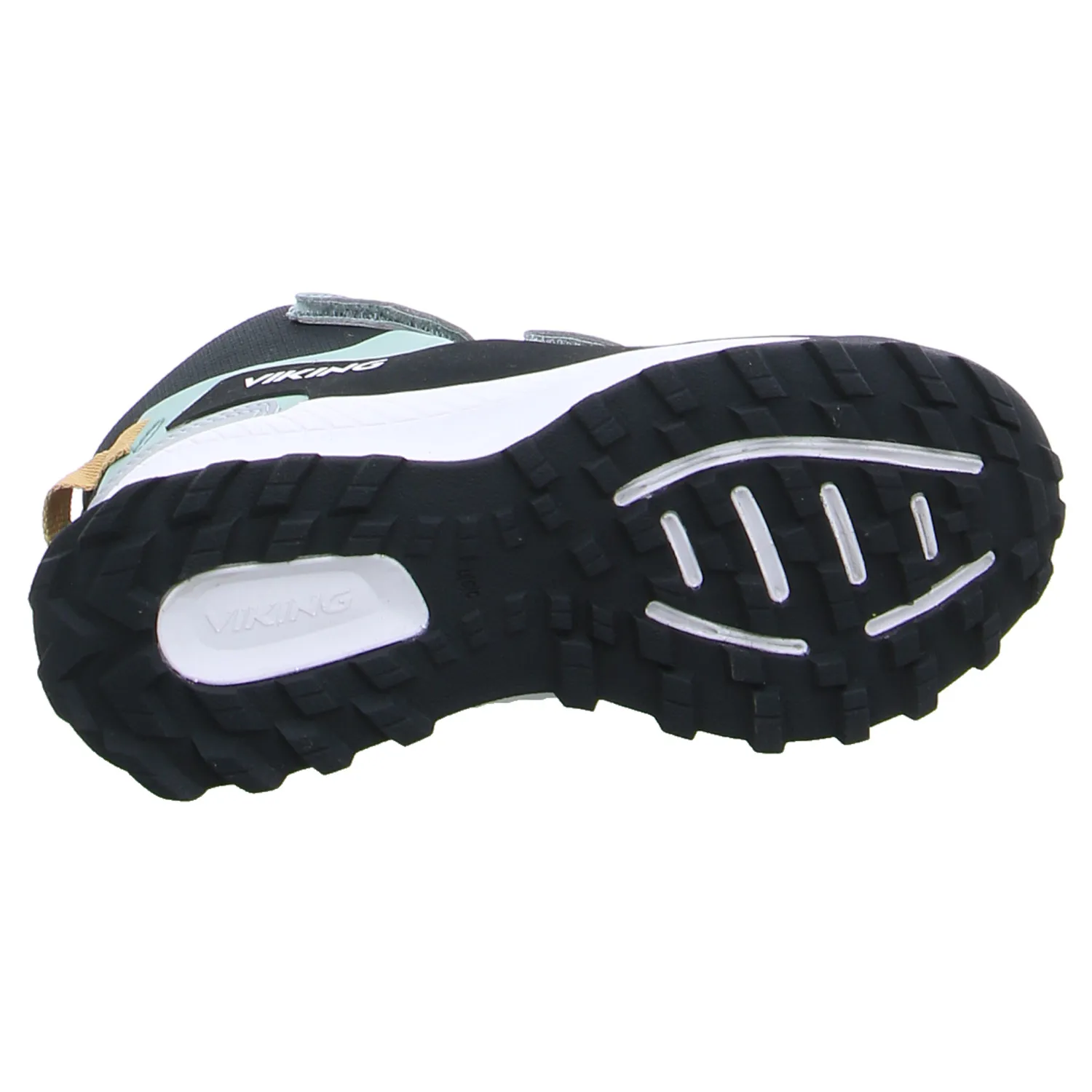 VIKING Kleinkinder-Halbschuh Klett Grün Textil  Sneaker high